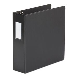 Universal Economy Non-View Round 3-Ring Binder With Label Holder, 3" Capacity